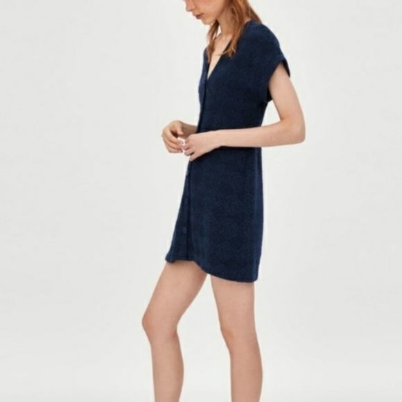 Zara TRF Collection Tweed Dress with Buttons - Picture 4 of 5